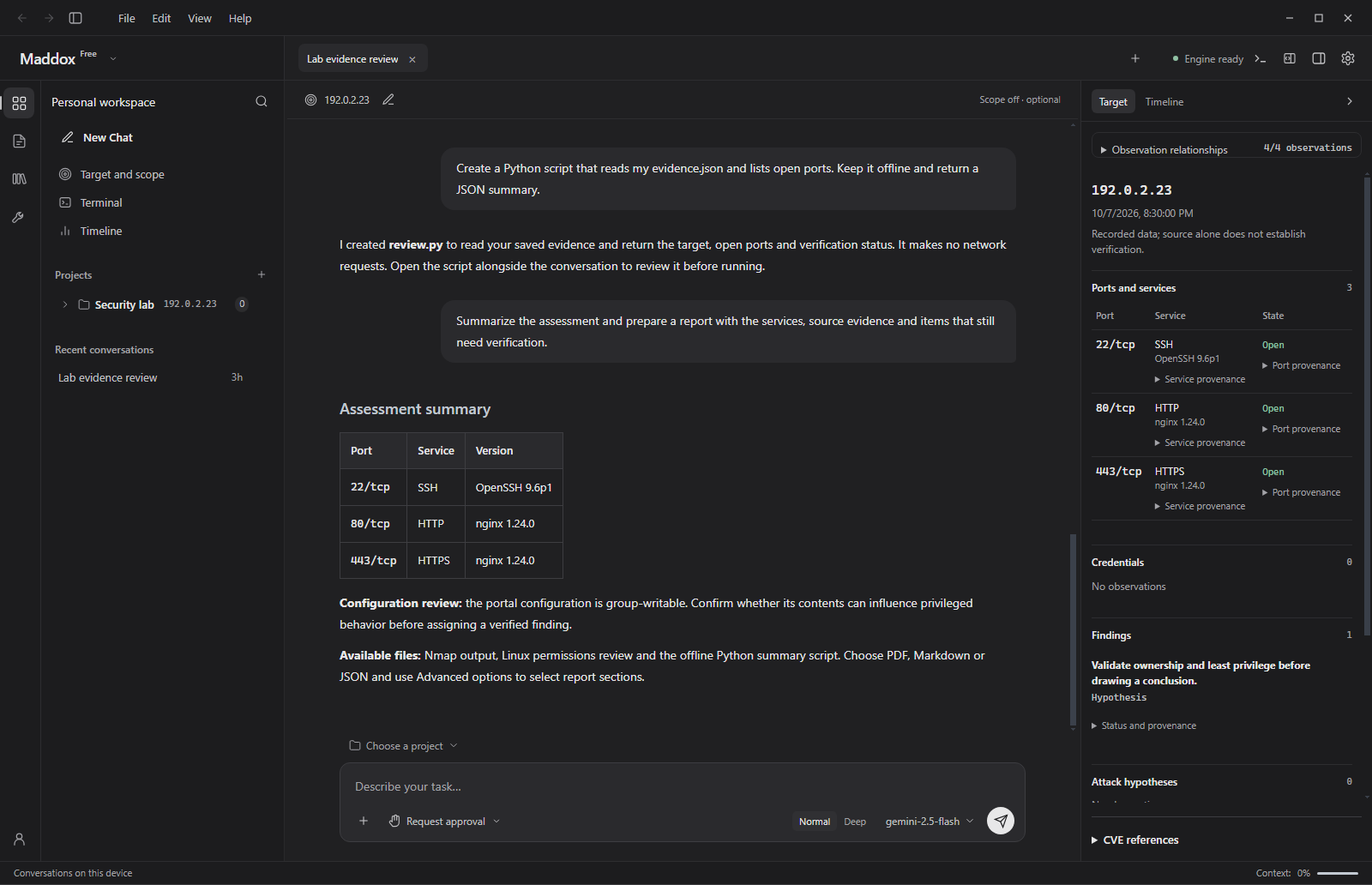Target Inspector and Observations Database